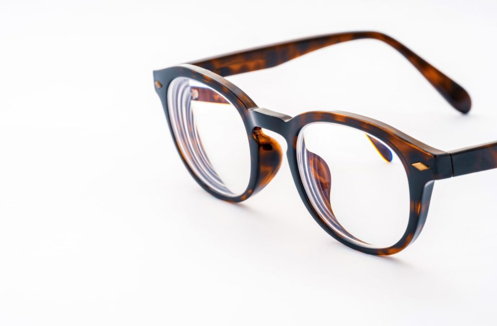 An image of a pair of glasses against a white background